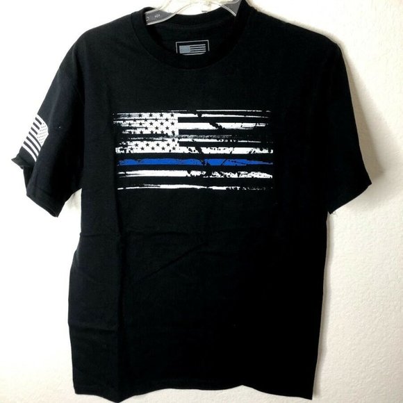 Tactical Pro Supply Distressed American Flag Tee - Picture 1 of 5